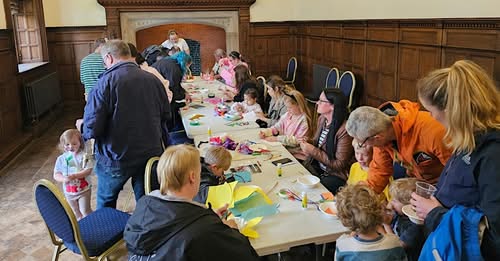 Children participating in craft for the Fantastic Fridays events.